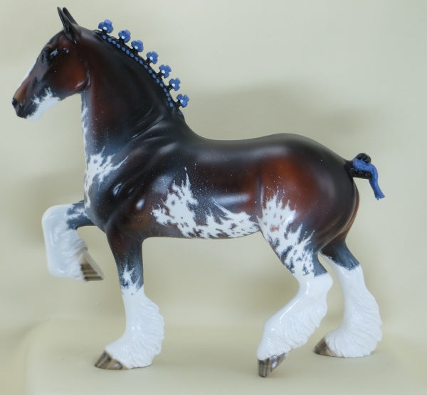 THUNDERBOLT - OOAK Bay Sabino Trotting Draft Horse 3/15