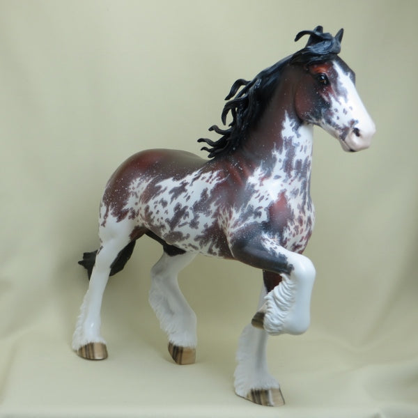 MASTER BLASTER - OOAK Extreme Mapped Bay Pinto with Blowing Strands 4/15