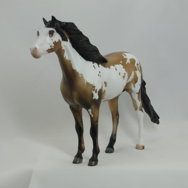 CHEIF SHIPSHEWANA - Buckskin Dun Paint Spanish Mustang Model Horse - LE3 - 4/15