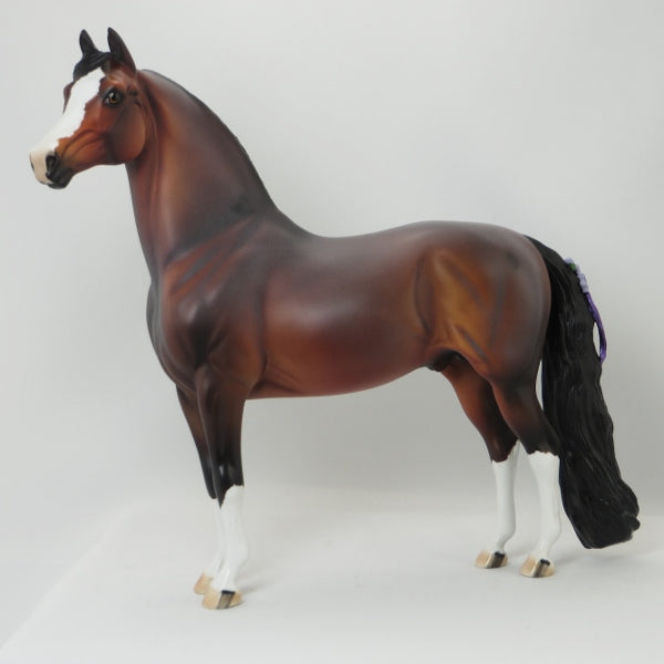 ORGANIC LAVENDER - Frosty Bay Roan Morgan Model Horse with Flowers - LE4 - 5/15