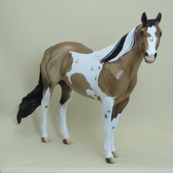 MENASHA - OOAK Dapple Buckskin Paint &quot;Nickering&quot; Stock Horse - 4/15