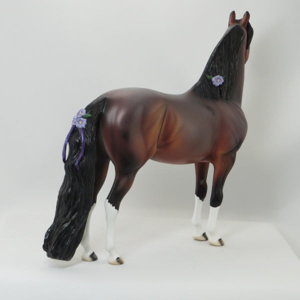 ORGANIC LAVENDER - Frosty Bay Roan Morgan Model Horse with Flowers - LE4 - 5/15
