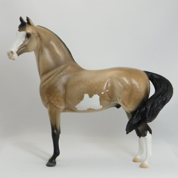MAHKAH EARTH - Dapple Buckskin Pinto Morgan Model Horse - LE2 - 5/15