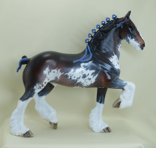 THUNDERBOLT - OOAK Bay Sabino Trotting Draft Horse 3/15