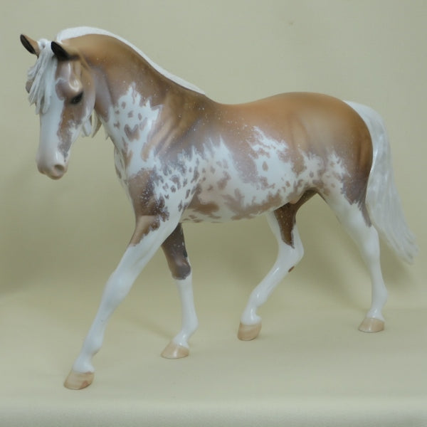 SHAZAM! - OOAK Palomino Sabino Paint Pony with Long Mane 4/15