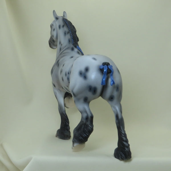 TRIX-IE - OOAK Appaloosa Draft Model Horse with Ribbons - 4/15
