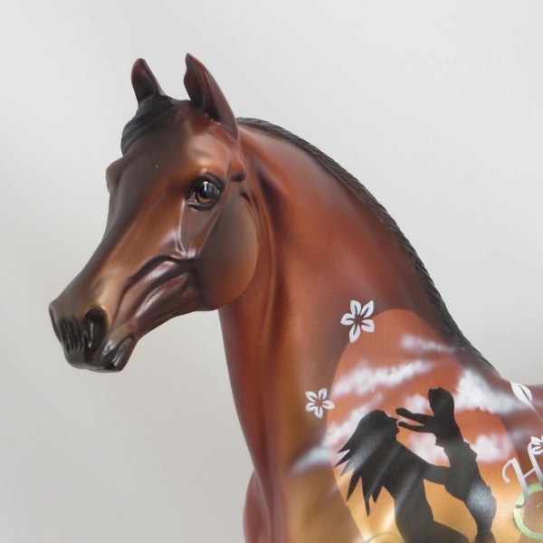 I LOVE YOU MOM - OOAK Golden Bay Morgan Model Horse with Mothers Day Theme - 5/15