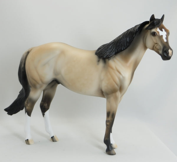 HELAKU SUNNY DAY - OOAK Frosty Dun Stock Model Horse - 5/15