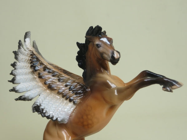 SOARING EAGLE - OOAK Dapple Sooty Buckskin Pegasus Rearing Chip 4/15