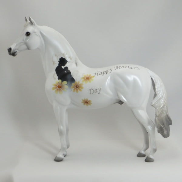 ALWAYS A MOM - OOAK Decorator White Morgan Mothers Day Themed Model Horse - 5/15