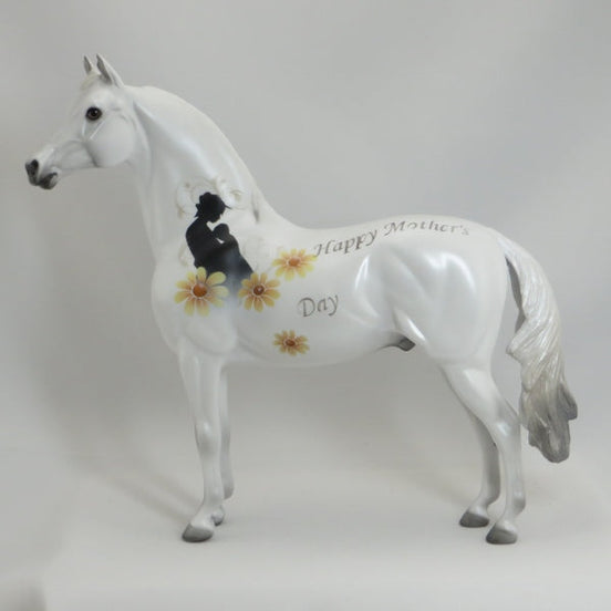 ALWAYS A MOM - OOAK Decorator White Morgan Mothers Day Themed Model Horse - 5/15