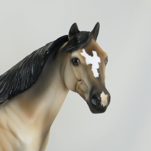 HELAKU SUNNY DAY - OOAK Frosty Dun Stock Model Horse - 5/15