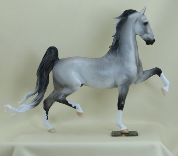 MACCABE - OOAK Dapple Gray Saddlebred with Lifted Tail - 3/15