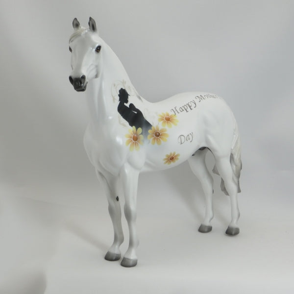 ALWAYS A MOM - OOAK Decorator White Morgan Mothers Day Themed Model Horse - 5/15