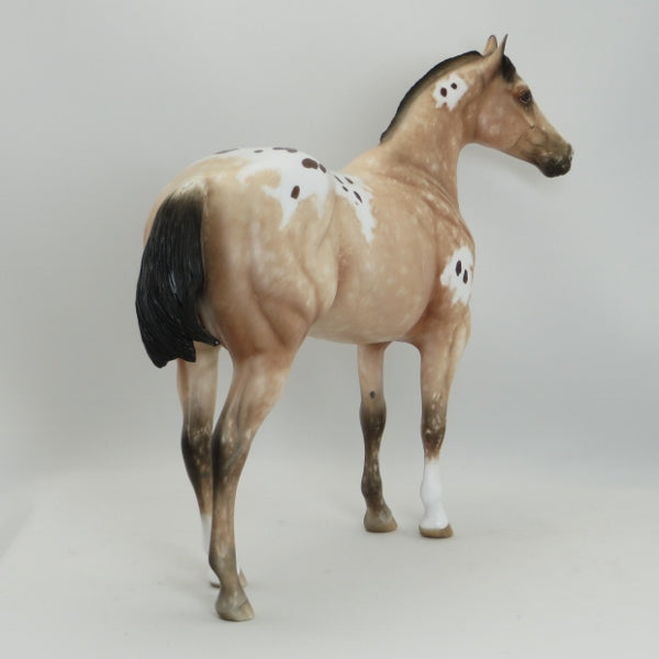 SKY HAWK - OOAK Varnish Roan Appaloosa Stock Horse  by Sheryl Leisure - 5/15