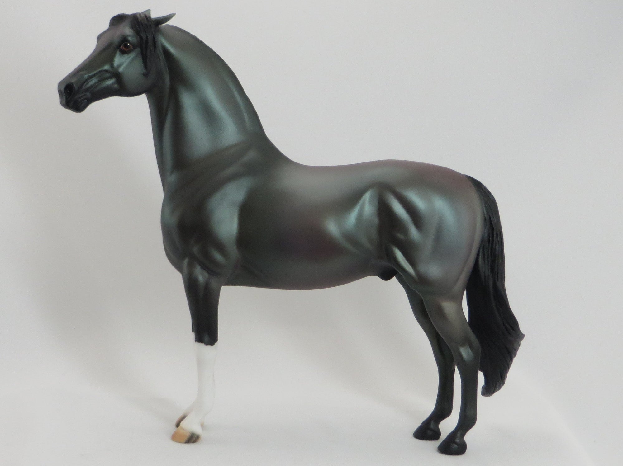 MERLIN - OOAK Metallic Pewter Decorator Morgan Model Horse - 5/15