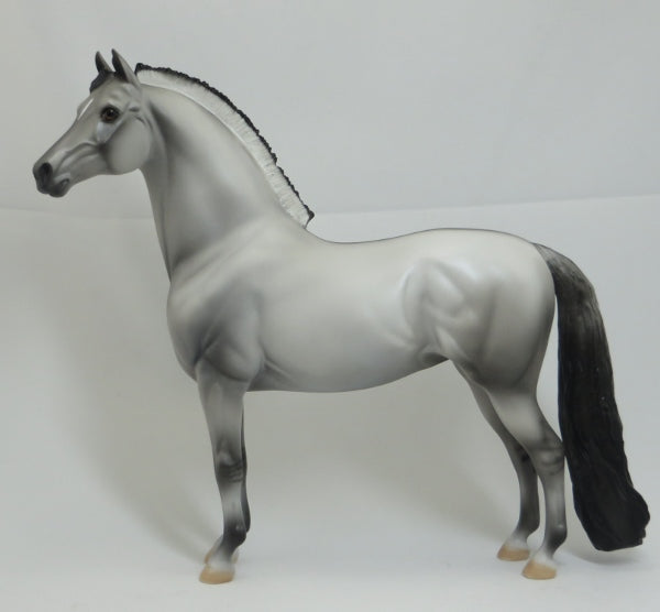 VAKKER (BEAUTIFUL) - Gray Dun (Gra) Fjord Mix Morgan Model Horse - LE4 - 2/15