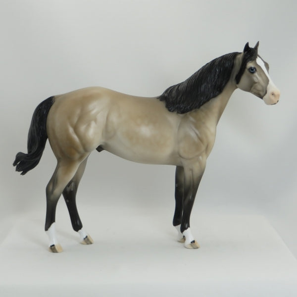 SAPATA DANCING BEAR - OOAK Buckskin Stock Model Horse - 5/15