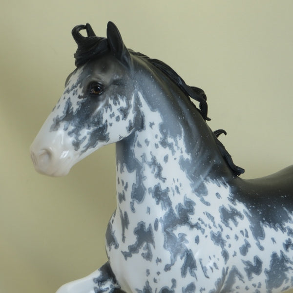 ORIGINAL HOLLYWOOD - OOAK Black Going Gray Sabino Pinto Draft Horse 4/15