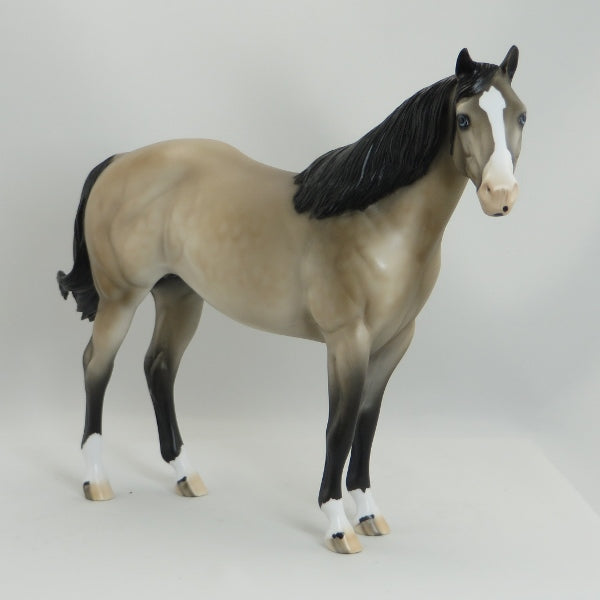 SAPATA DANCING BEAR - OOAK Buckskin Stock Model Horse - 5/15