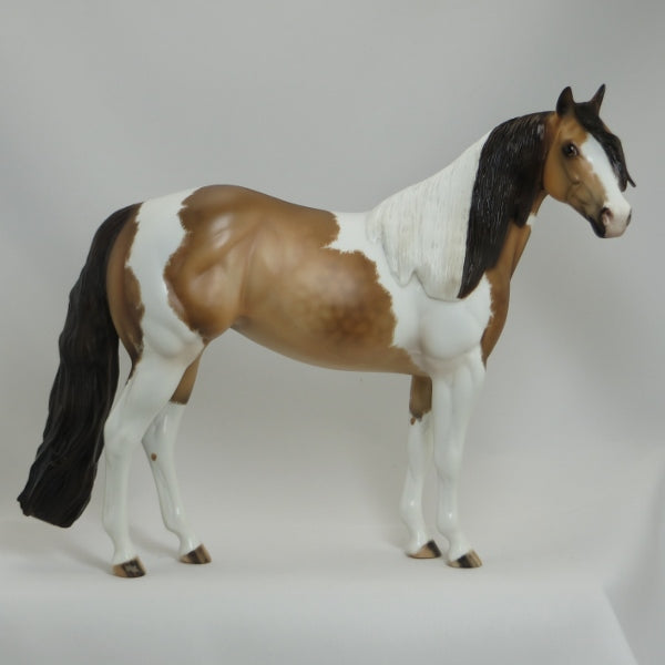 TOPEKA - OOAK Dapple Buckskin Tobiano Paint with Etching 4/15