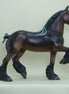 SPECIAL KAY - OOAK Seal Bay Trotting Draft Model Horse with Ribbons - 4/15