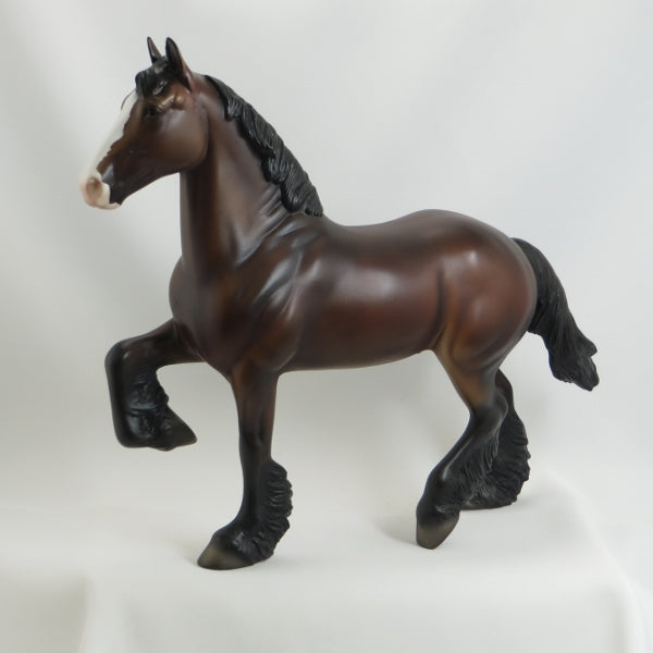 SHUN - OOAK Dark Bay Trotting Draft Horse 5/15