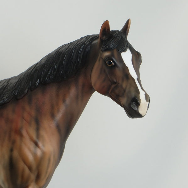LAPU CEDAR BARK - OOAK Bay Brindle Stock Model Horse - 5/15