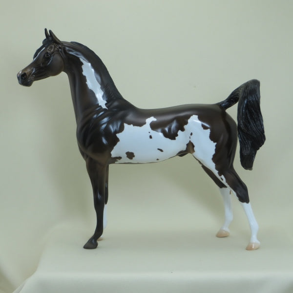LARK - OOAK Bay Dun Pinto Arabian Model Horse - 4/15