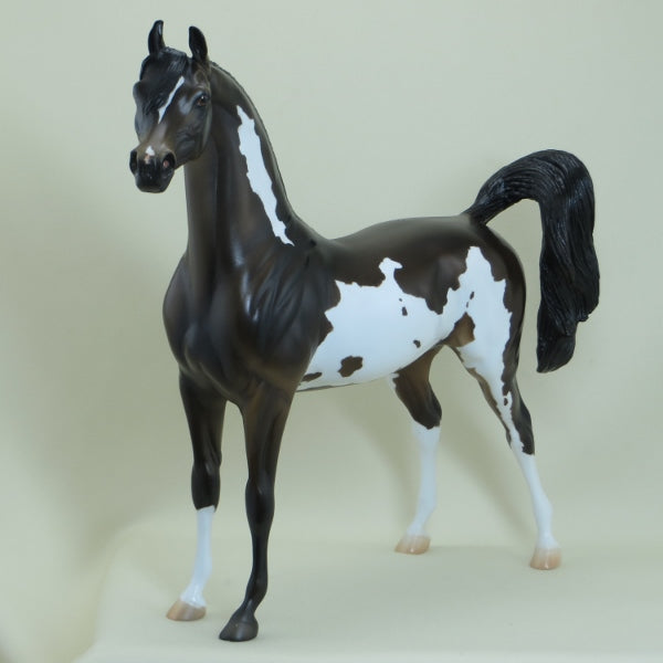 LARK - OOAK Bay Dun Pinto Arabian Model Horse - 4/15