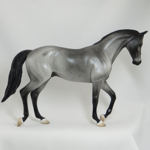 GOSHEN - OOAK Dapple Blue Roan Long Mane Thoroughbred 4/15