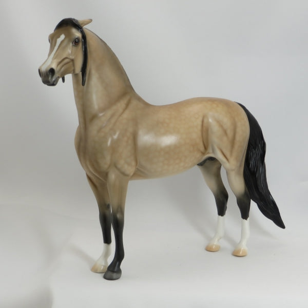 TREAT YOUR MOTHER RIGHT - Dapple Buckskin Pinned Ear Morgan Model Horse - LE3 - 5/15