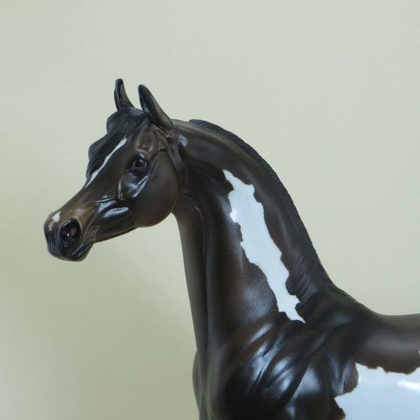 LARK - OOAK Bay Dun Pinto Arabian Model Horse - 4/15