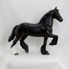 IF MAMA&#39;S NOT HAPPY - OOAK Black Trotting Draft Model Horse - 5/15