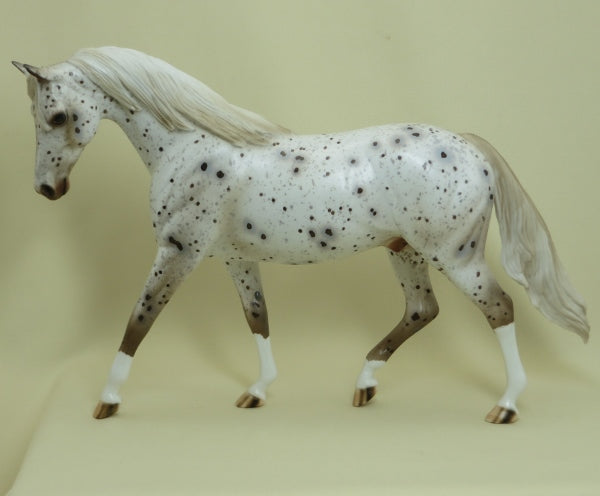 BATTLESHIP - OOAK Bay Appaloosa Model Horse Pony - 4/15