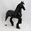 IF MAMA&#39;S NOT HAPPY - OOAK Black Trotting Draft Model Horse - 5/15