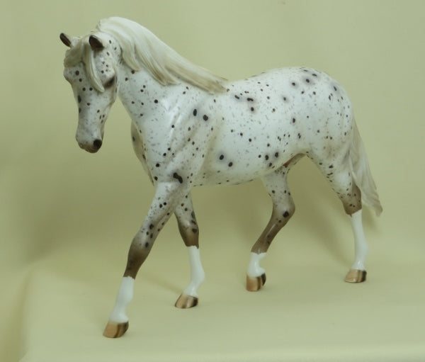 BATTLESHIP - OOAK Bay Appaloosa Model Horse Pony - 4/15