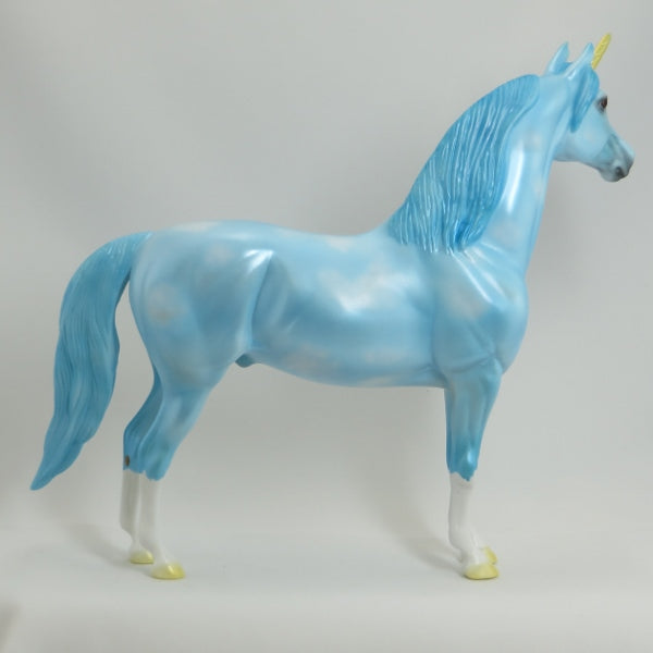 CLOUDY WITH A CHANCE OF MEATBALLS - OOAK Cloud Blue Unicorn Morgan 4/15