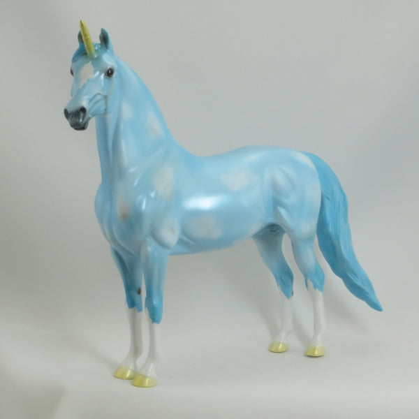 CLOUDY WITH A CHANCE OF MEATBALLS - OOAK Cloud Blue Unicorn Morgan 4/15