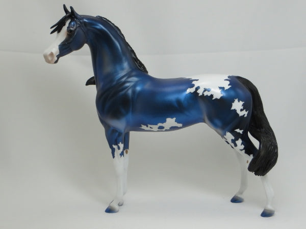 WINTER BLUES - OOAK Blue Pinto Deco Arabian Model Horse - 2/15