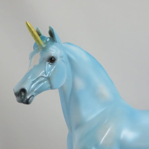 CLOUDY WITH A CHANCE OF MEATBALLS - OOAK Cloud Blue Unicorn Morgan 4/15