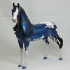 WINTER BLUES - OOAK Blue Pinto Deco Arabian Model Horse - 2/15