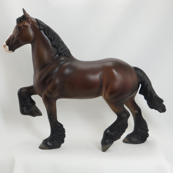 SHUN - OOAK Dark Bay Trotting Draft Horse 5/15