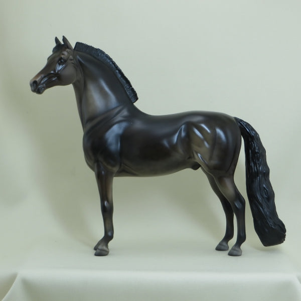 CRAZY COW - OOAK Dapple Seal Bay Mixed Morgan Model Horse -  4/15