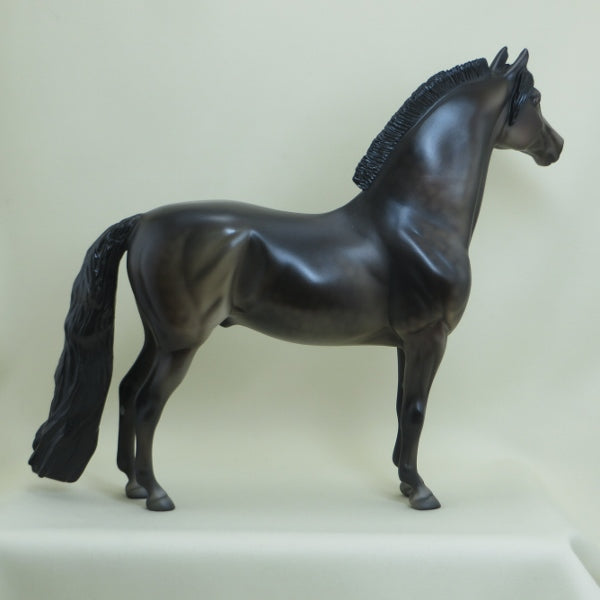 CRAZY COW - OOAK Dapple Seal Bay Mixed Morgan Model Horse -  4/15