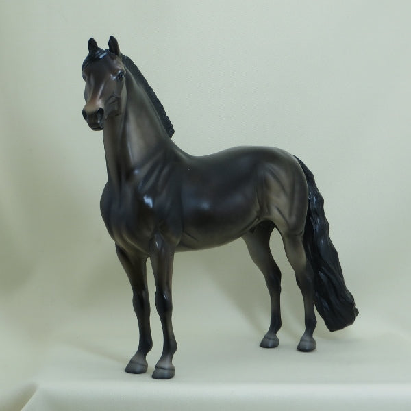 CRAZY COW - OOAK Dapple Seal Bay Mixed Morgan Model Horse -  4/15