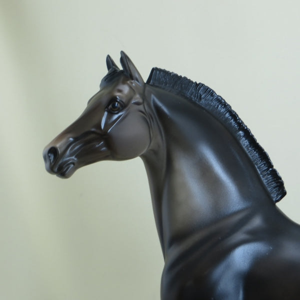 CRAZY COW - OOAK Dapple Seal Bay Mixed Morgan Model Horse -  4/15