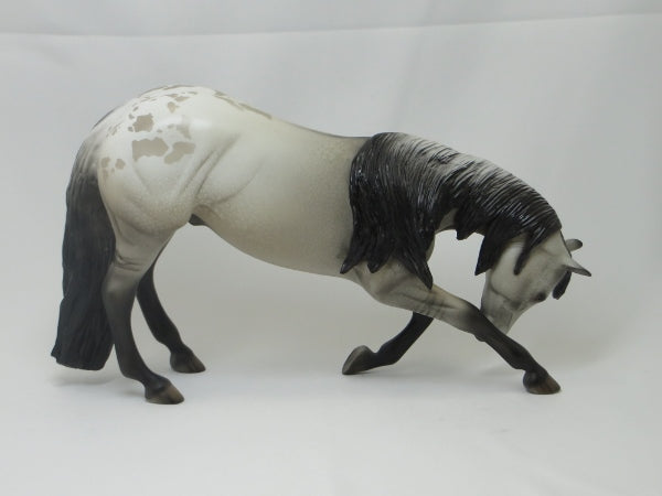 WUZUP - OOAK Grulla Appaloosa Bowing Horse 2/15