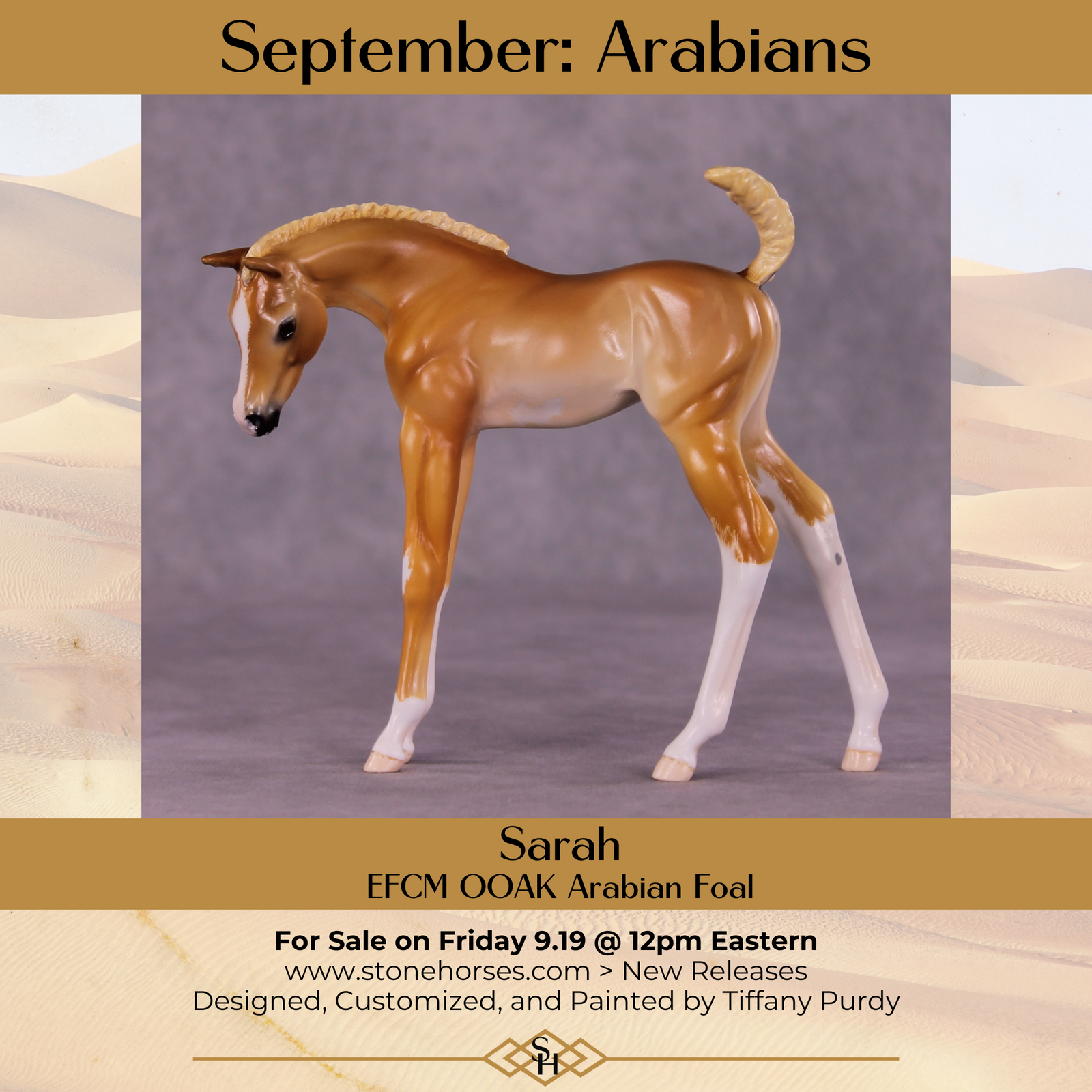 Sarah OOAK EFCM Arabian Foal by Tiffany Purdy GS925
