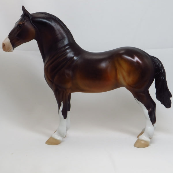 THE ROVER - OOAK Dark Dapple Bay Standing Draft Horse 2/15